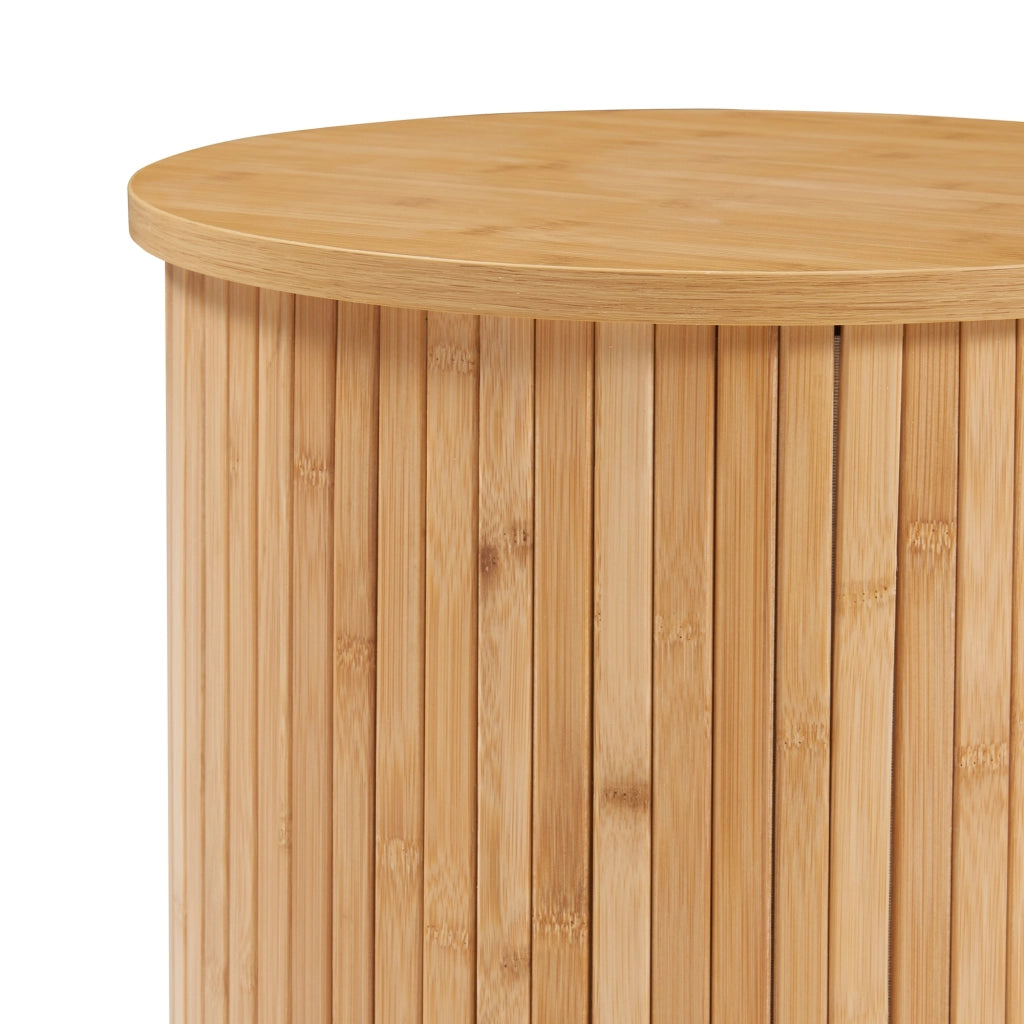 Tavolino da Caffè Rotondo Ledepid 40 x Ø40 cm - Naturale [en.casa]
