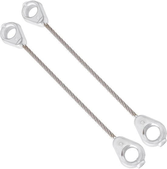 Cavi elettrici per trattori 2 pezzi - Compatibili con MTD/Cub Cadet - 746-0970/946-0970 - 5-3/4 Pollici - 3/8 Pollici Porta - Cavi in acciaio resistente all'usura - Cavi per trattori