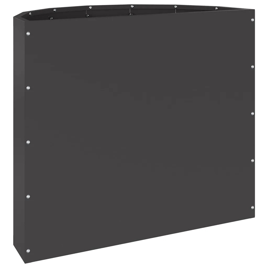Fioriera | Cassetta per fiori | Vaso Nero 60 x 30 x 50 cm Acciaio