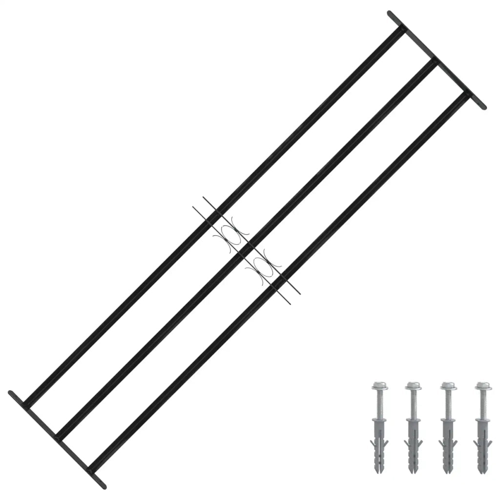 Griglia Finestra 174 x 45 cm Acciaio verniciato a polvere Nero