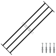 Griglia Finestra 174 x 45 cm Acciaio verniciato a polvere Nero
