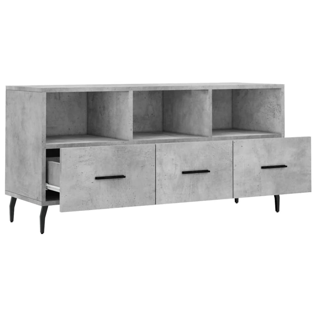 Mobile TV multimediale mensola TV credenza TV sala da pranzo soggiorno camera da letto 102 x 36 x 50 cm legno ingegnerizzato grigio 02_0025593