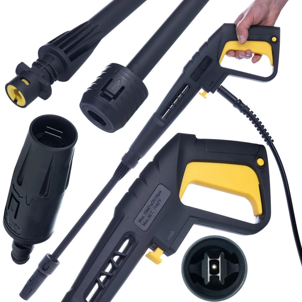 Pistola a Spruzzo di Ricambio compatibile con Idropulitrice Kärcher K2–K7 – Ugello Vario Regolabile, 150 Bar, 10 l/min