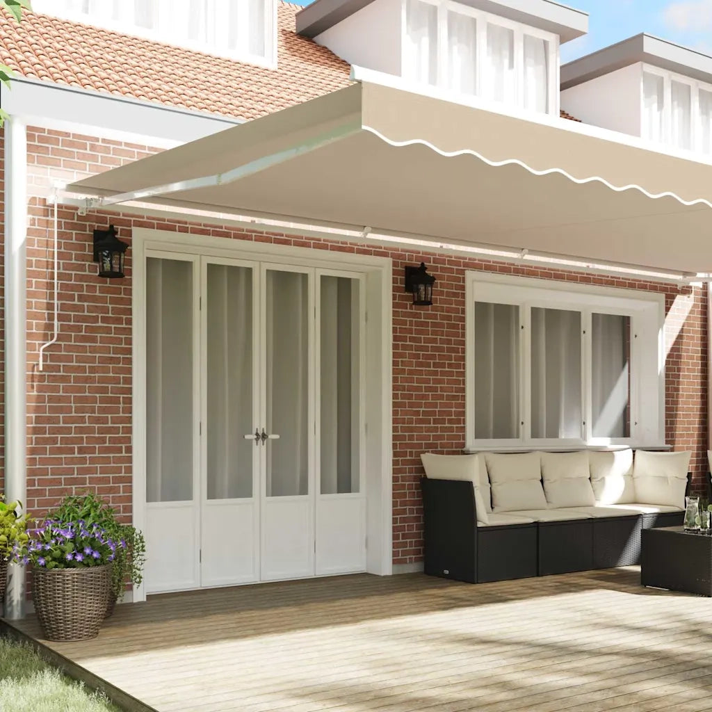 Tenda Retrattile Beige 600 × 300 cm Poliestere e Alluminio 3331637
