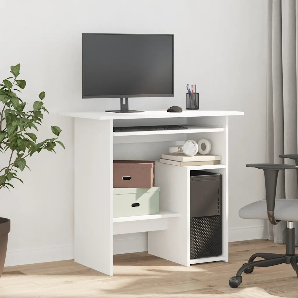Scrivania Bianca 80x45x74 cm in Legno Multistratocod mxl 73241
