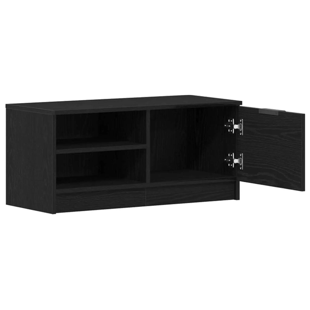 Mobile TV 2 pcs Rovere Nero 80 x 35 x 36,5 cm Legno multistrato 862746