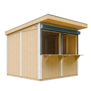 Chiosco esterno PREMIUM - 5,9m?² - H240x248x305 cm - Costruzione pannello PREMIUM - Timbela M950-HARVEST HONEY