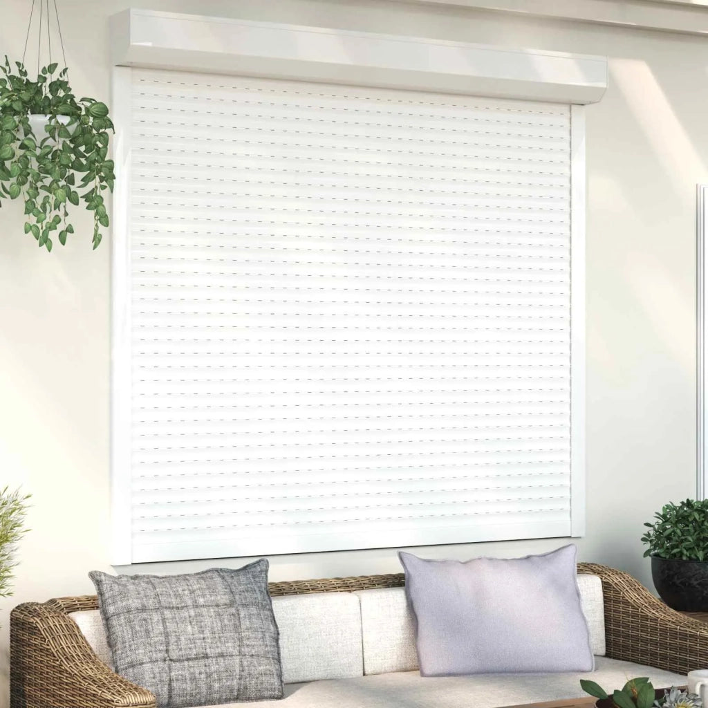 Persiana a rullo Bianco 160 x 150 cm Alluminio e poliuretano