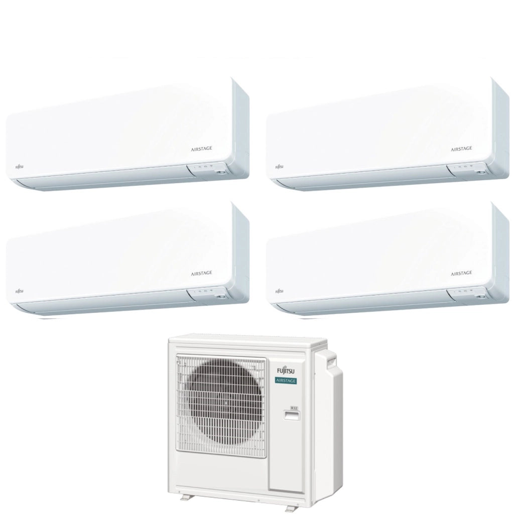 Climatizzatore Condizionatore Fujitsu Quadri Split Inverter serie KG AIRSTAGE 7+9+12+12 con AOEG30KBTA4 R-32 Wi-Fi Integrato 7000+9000+12000+12000