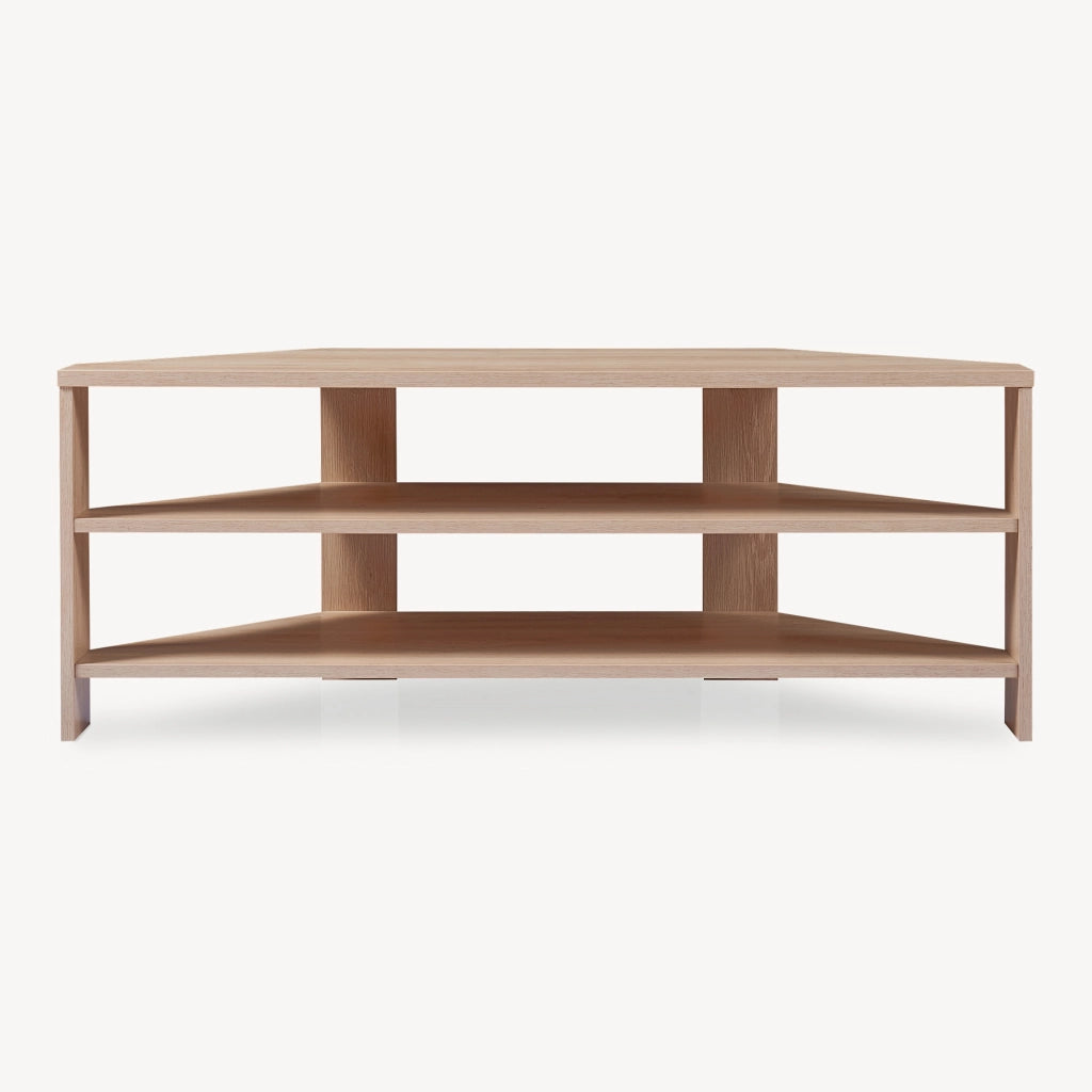 Mobile Porta TV Berg con 2 Ripiani Espositore Angolare 110 x 36 x 42 cm - Effetto Rovere [en.casa]