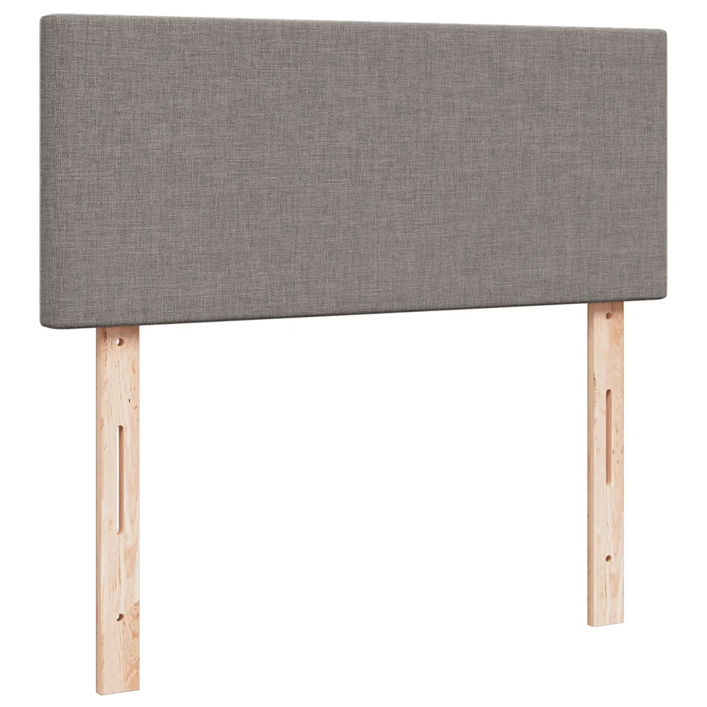 vidaXL Giroletto a Molle con Materasso Tortora 120x200 cm in Tessuto