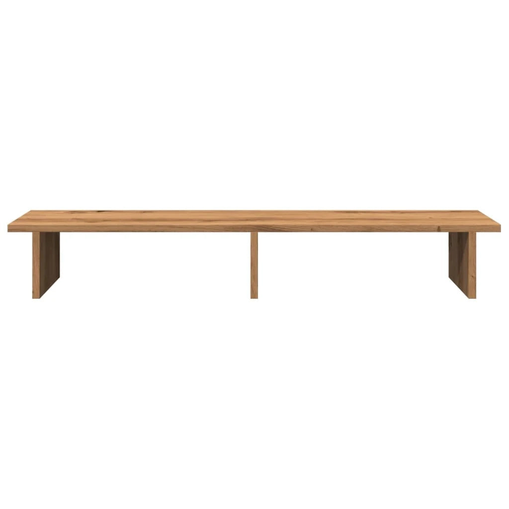 Supporto per monitor mobile da tavolo mobile per ufficio artigianale 100 x 27 x 15 cm legno ingegnerizzato marrone 02_0044910