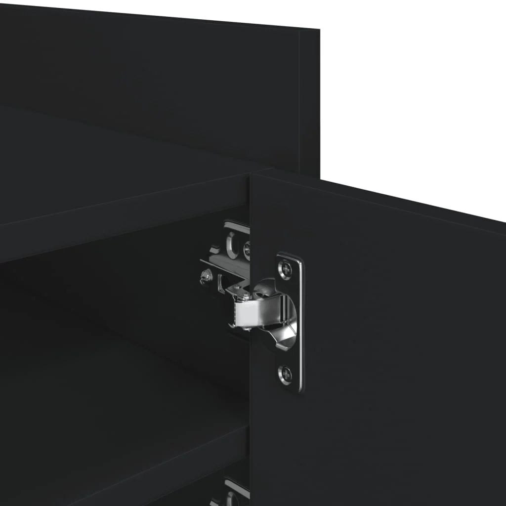 Mobile TV multimediale mensola TV credenza TV sala da pranzo soggiorno camera da letto 80 x 35 x 40 cm legno ingegnerizzato nero 02_0026272