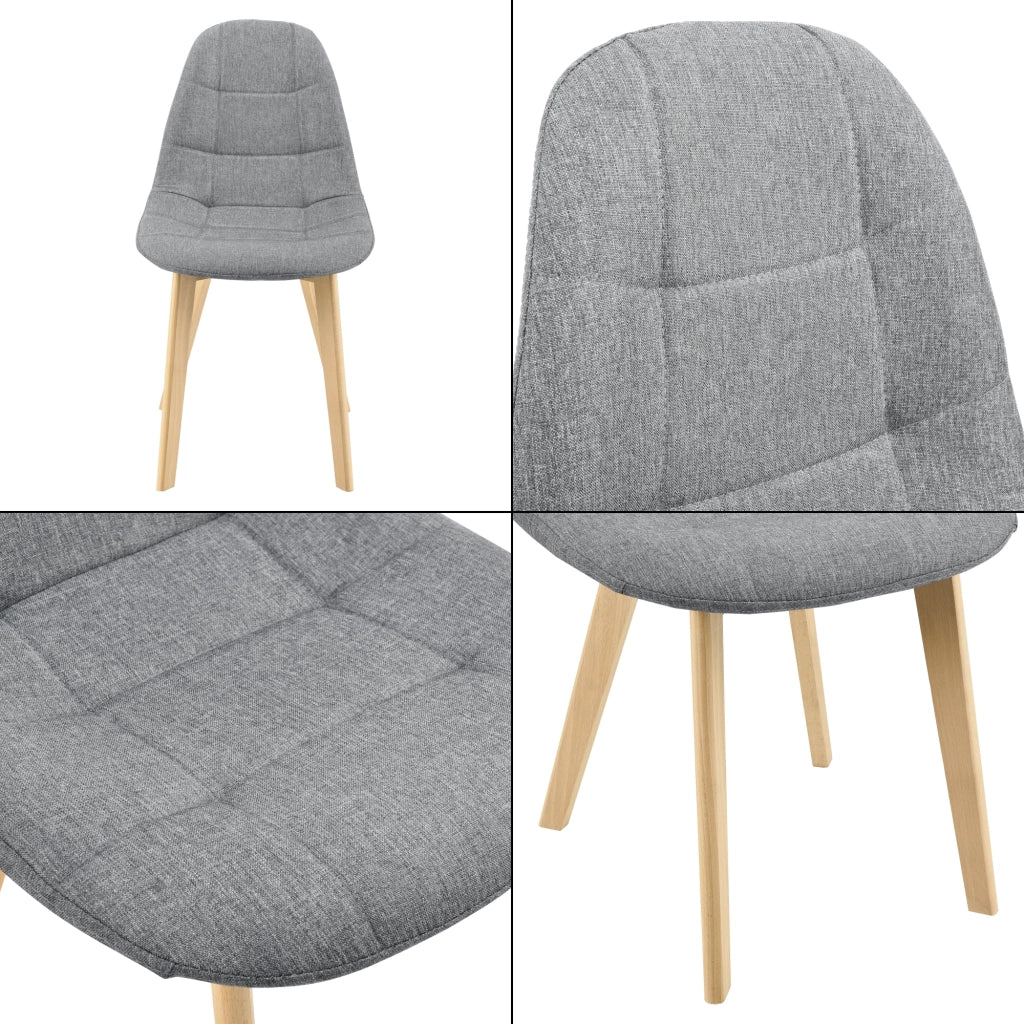 Set di 2 sedie da pranzo 86 x 53 x 47 cm grigio chiaro 03_0006735
