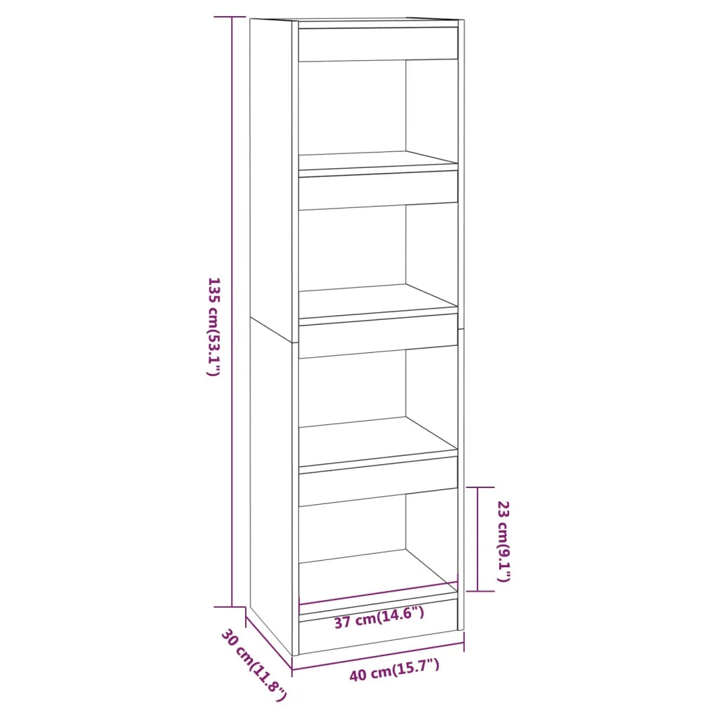 Libreria/Divisorio Grigio Sonoma 40x30x135 cm cod mxl 19937