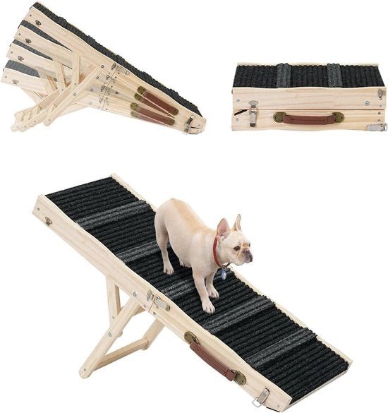 Rampe per cani in legno - Scalini pieghevoli per cani per salire in auto - per salire sul divano - in letto