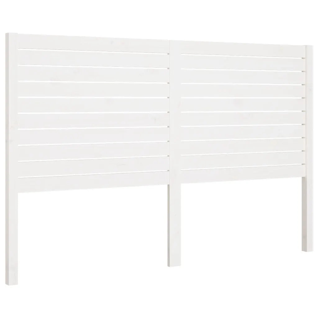 Testiera | Testata per Letto Bianca 206x4x100 cm Legno Massello di Pino