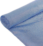 Stoffa hologrammatica blu-grigia - vetro sfaccettato - densità variabile - spandex - 1 metro x 137 cm - effetto luccichio - stoffa luccichente