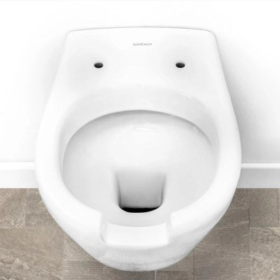 WC sospeso per disabili con apertura frontale e profondità 55 cm