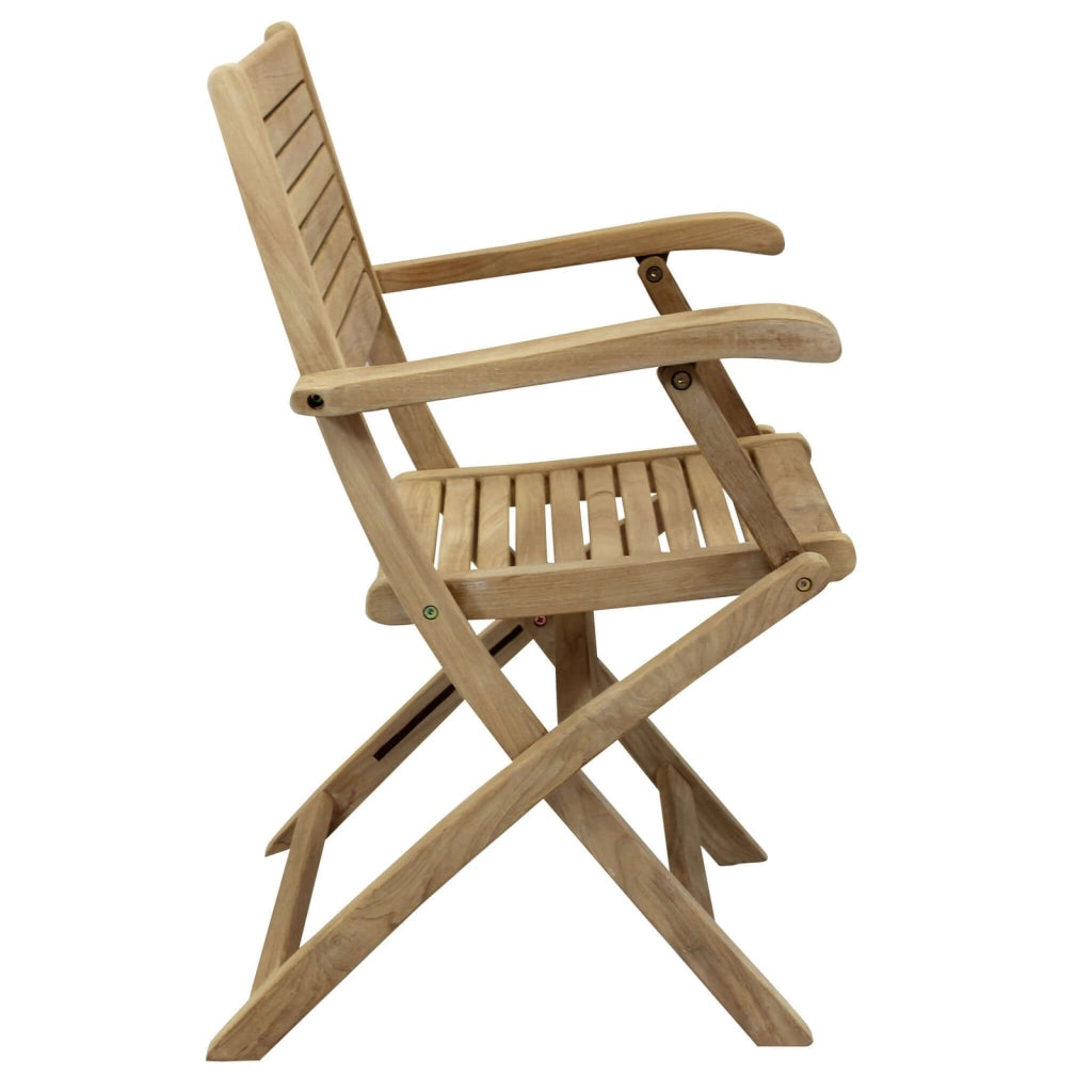 Poltrona da Giardino Pieghevole in Legno Teak cm 42x60x85 - THOR