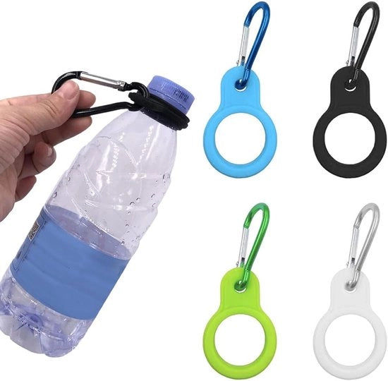 Set di 4 clip per bottiglia d'acqua - versatile e pratico - ideale per il campeggio