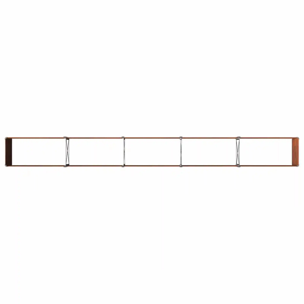 Letto rialzato da giardino Ruggine 400 x 40 x 55 cm cartone 8006281