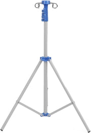 Standaio per Infusione Portatile - Altezza Regolabile - Palo IV Portatile - Base di Supporto Ripiegabile - Peso Leggero - Materiale Resistente - 4 Alcuni Ganci per Sacchi Infusionali - Standaio per Infusione