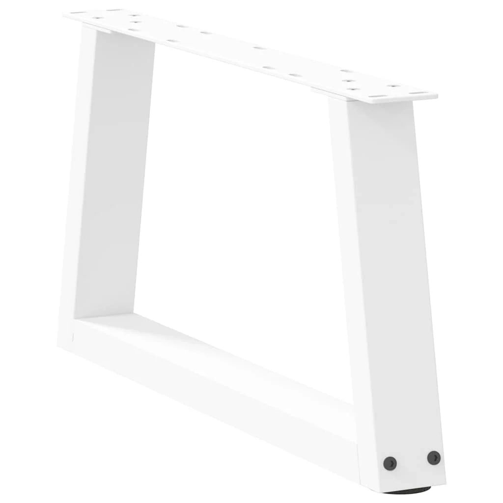 Set di 2 gambe per tavolino a V 50 x 30-31,3 cm con fori preforati e piedini regolabili in acciaio bianco 02_0056825
