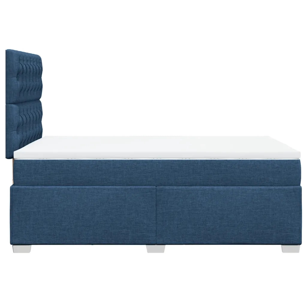 Giroletto a Molle con Materasso Blu 120x190 cm in Tessuto