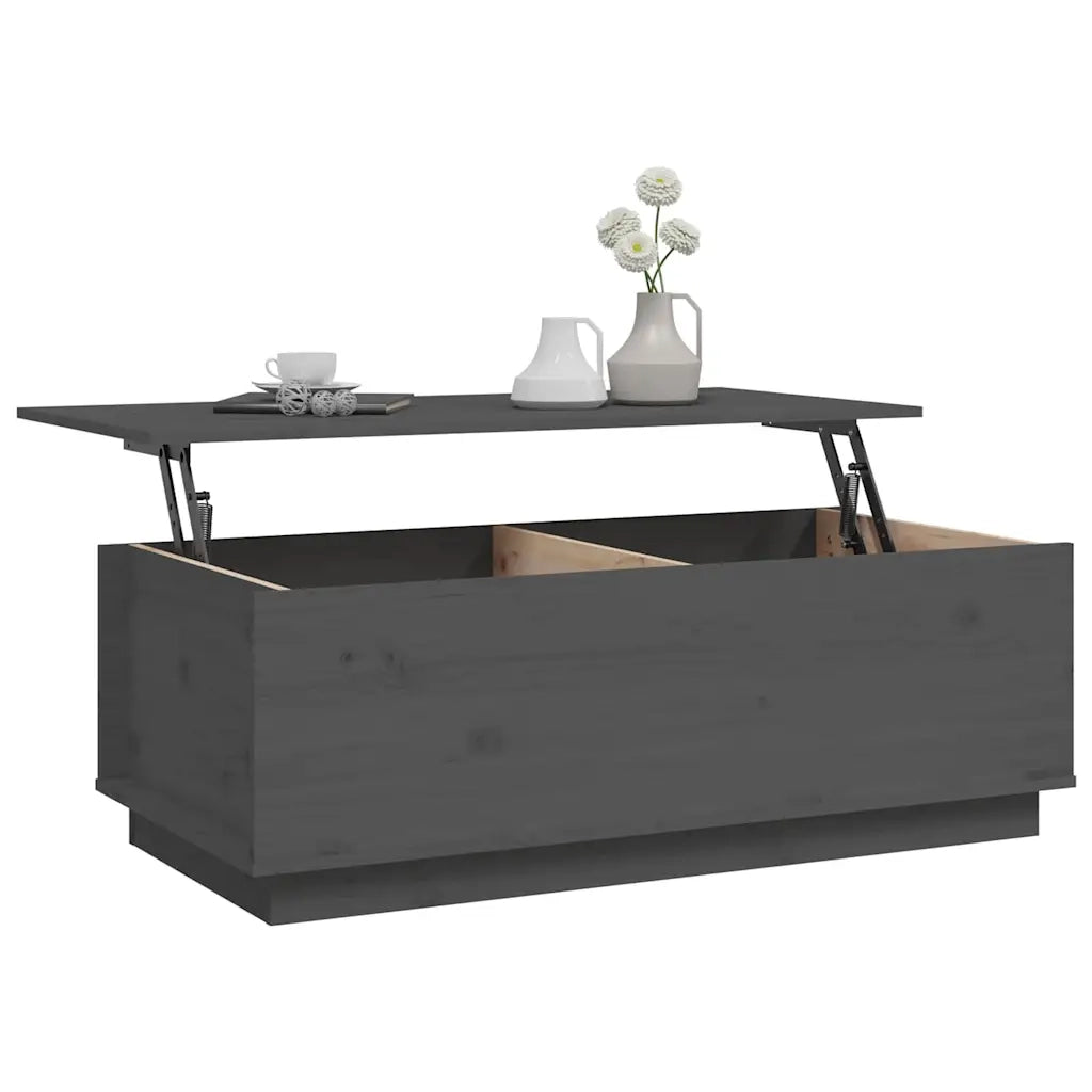 Tavolino da salotto | Tavolino da caff¨¨ | Tavolino da Soggiorno Grigio 100x50x35 cm Legno Massello di Pino