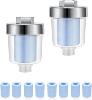 Due douchefilter - filtri blu sostituibili - filtrazione idrica efficace - bagno cucina.