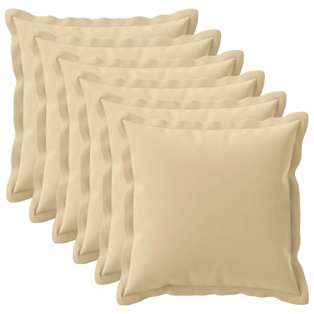 Federa 6 pcs HOUTEN Beige 65 x 65 cm Poliestere 921100