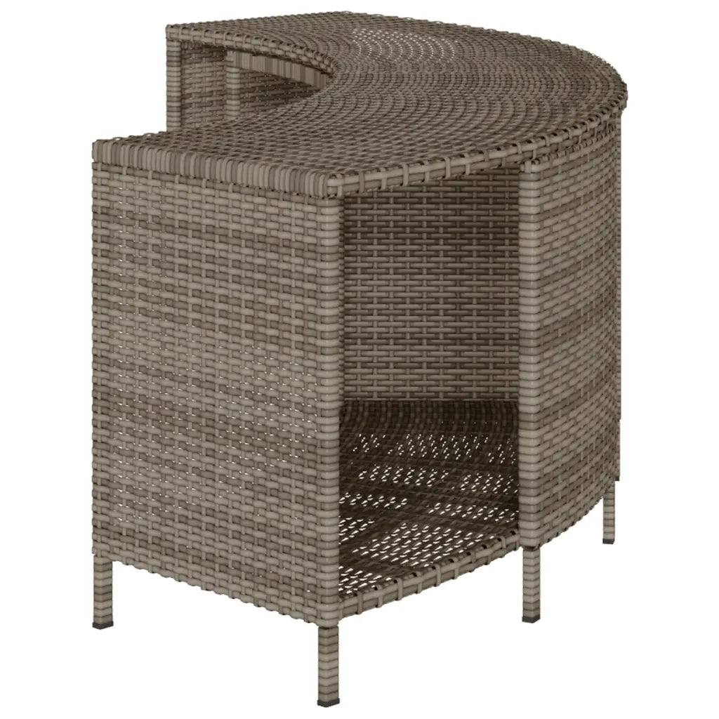 Scaffali Portaoggetti Vasca Idromassaggio 2 pz Polyrattan Grigio CFW9588356