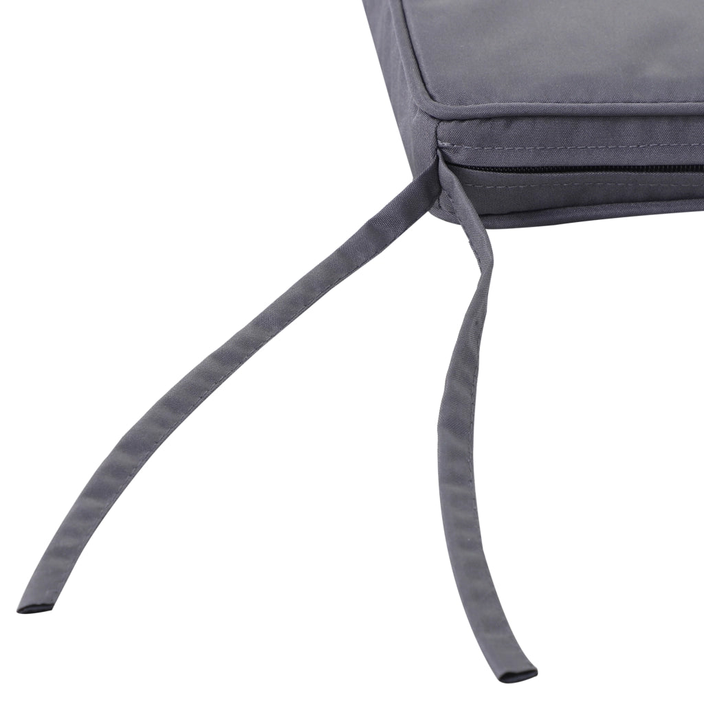 Cuscini per sedie da giardino ¨C zephmum ¨C 2 pezzi, 45x45 cm, grigio scuro, tessuto poliestere