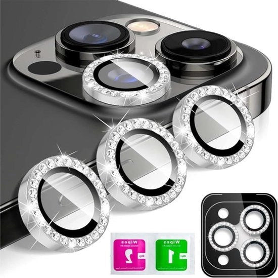 Protezione per la camera compatibile con iPhone 16 Pro/iPhone 16 Pro Max - Design unico - Resistente alle graffi - Chiarezza HD - Vetro resistente al graffio 9H - Ringa di protezione in metallo - Protezione per la lente