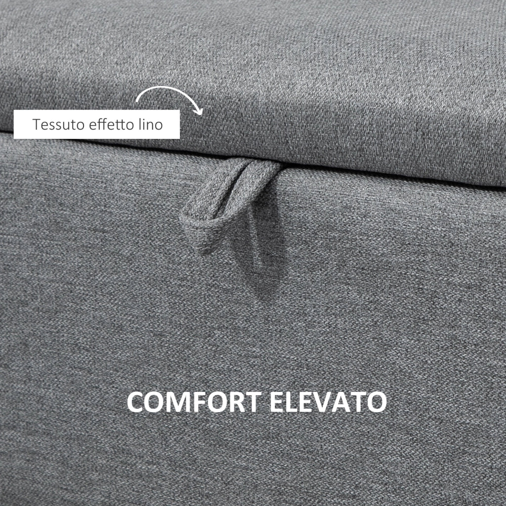 Cassettiera Tessuto ¨C zephmum ¨C Grigio 101x38.5x44.5 cm