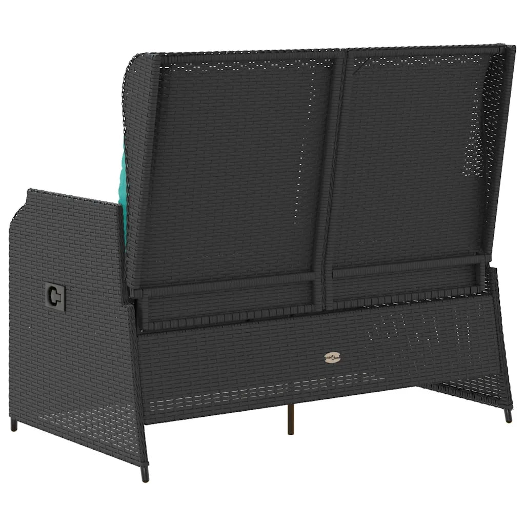 Panchina da giardino Nero polyrattan 3394466
