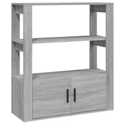 Credenza | Madia | Buffet da pranzo | Armadio da pranzo Grigio Sonoma 80x30x90 cm in Legno Multistrato