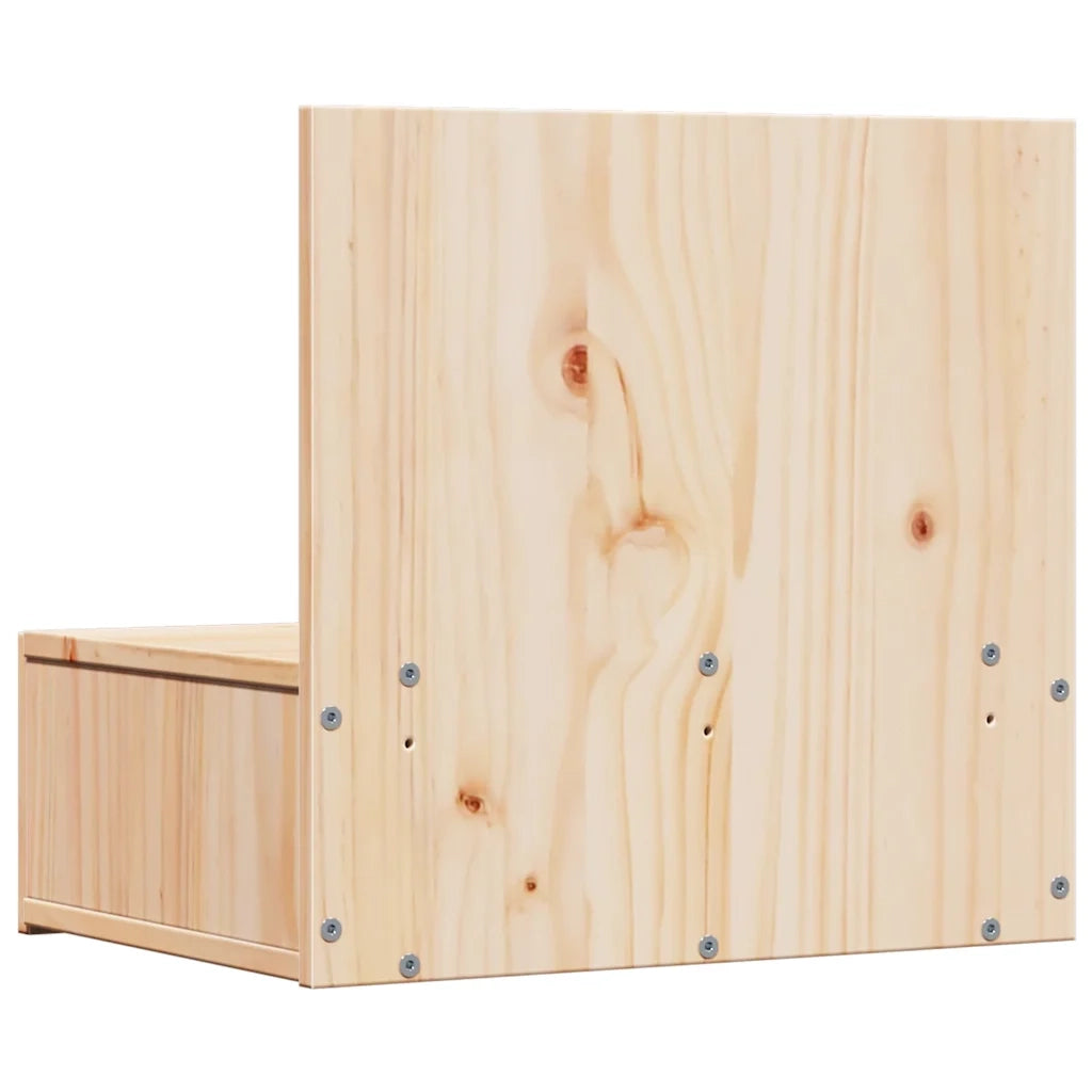 vidaXL Comodino Marrone 42 x 32.5 x 40 cm Legno di pino massello