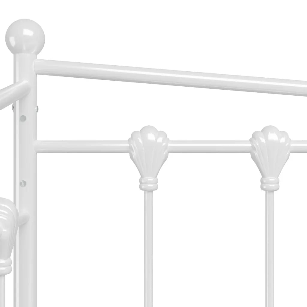 Telaio Divano Letto Estraibile Bianco in Metallo 90x200 cm 324759