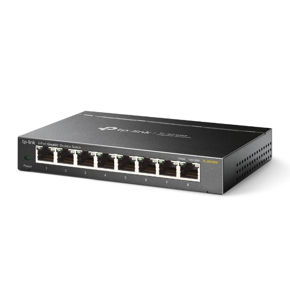Tp-link omada tl-sg108s switch di rete non gestito gigabit ethernet (10/100/1000) nero