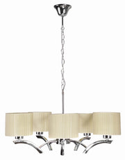 Lampadario Candellux Draga 35-04222 5xE27 cromo ecru metallo