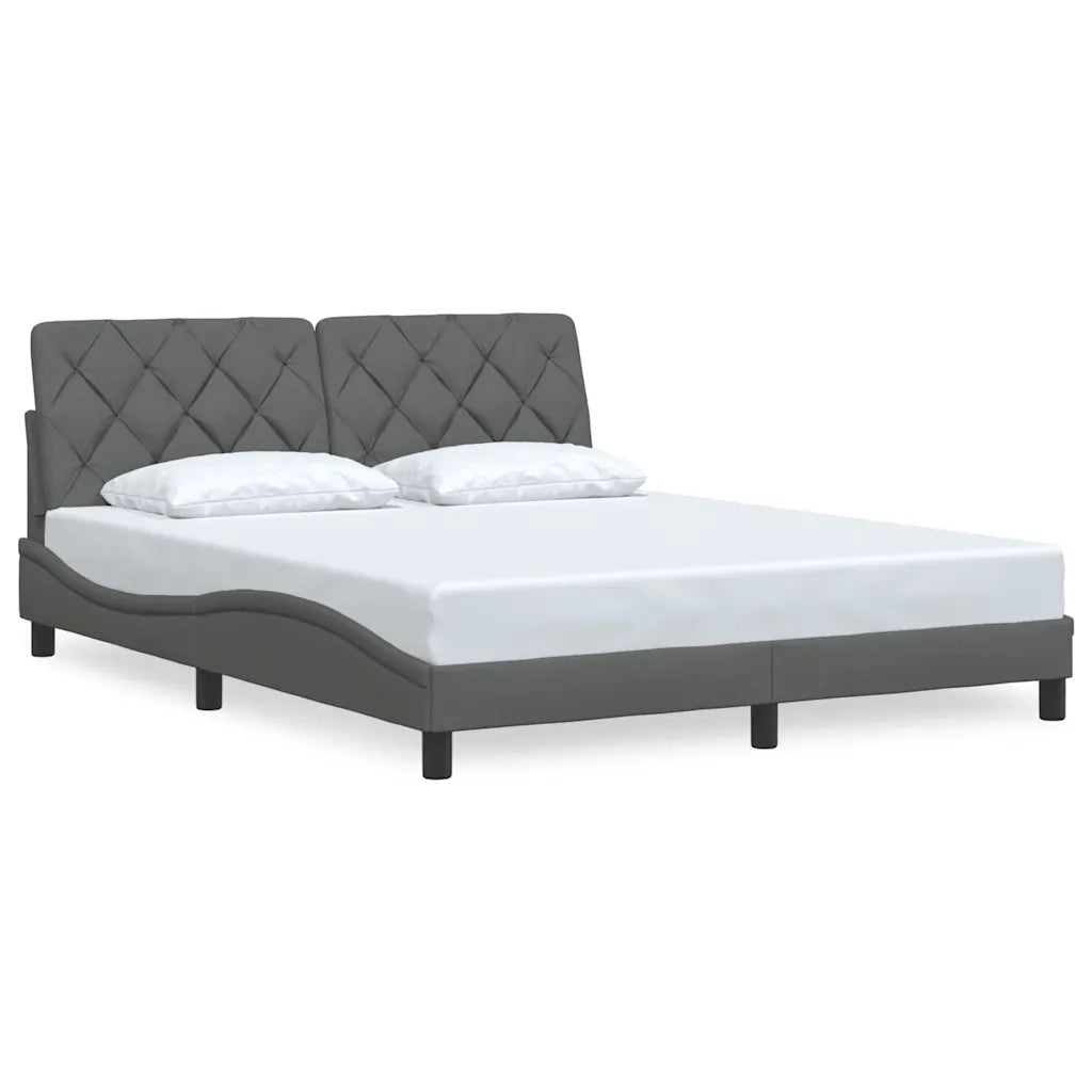 Giroletto senza Materasso Grigio Scuro 160x200 cm Tessuto