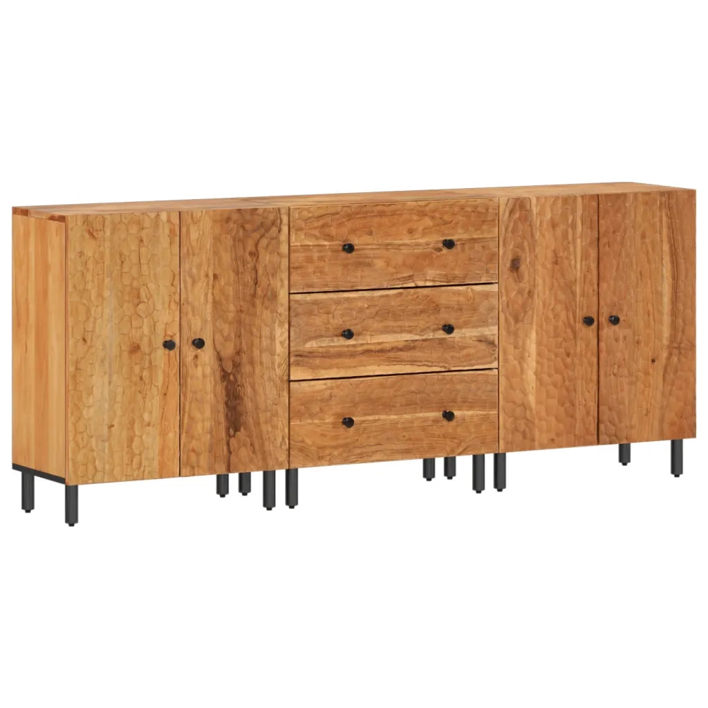 Credenze 3pz 60x33x75 cm in Legno Massello di Acacia 3206286