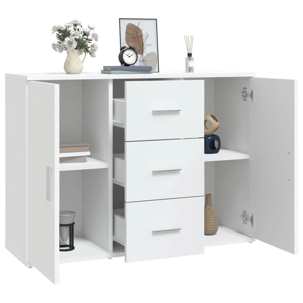 Credenza-Buffet-Armadio da cucina Bianca 91x29,5x65 cm in Legno Multistrato