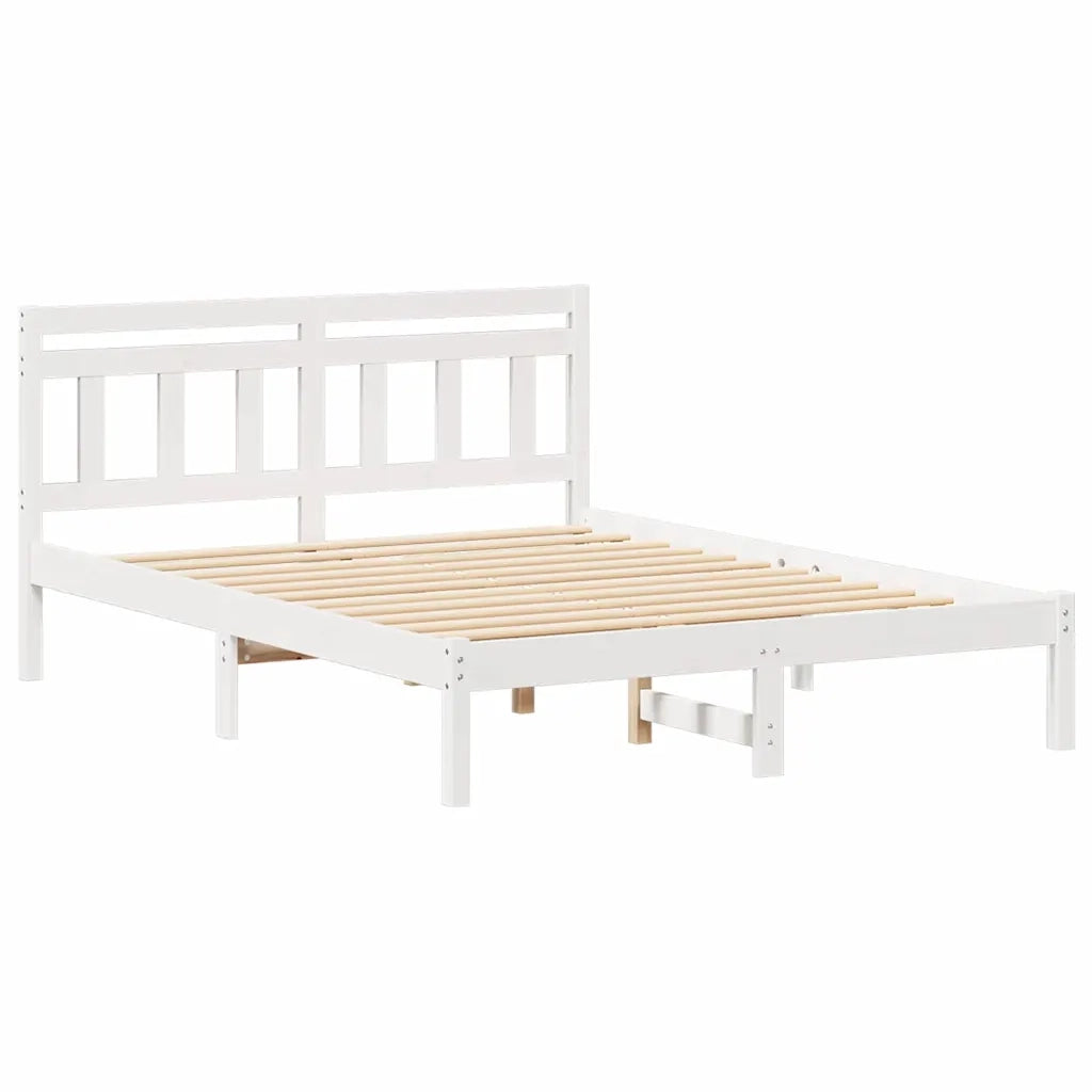 Struttura del letto Bianco 120 x 190 cm Pino massello