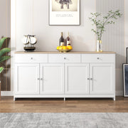 Credenza 4 Ante 3 Cassetti Legno Bianco ¨C MINIMAL ¨C Soggiorno/Sala da Pranzo