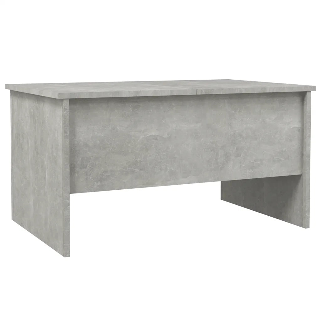 Tavolino Salotto-Tavolino da soggiorno-Tavolo Grigio Cemento 80x50x42,5 cm Legno Multistrato