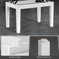 Sgabello Pianoforte Regolabile con Vano Portaoggetti e Seduta Imbottita, 54.5x33x48-58 cm, Bianco