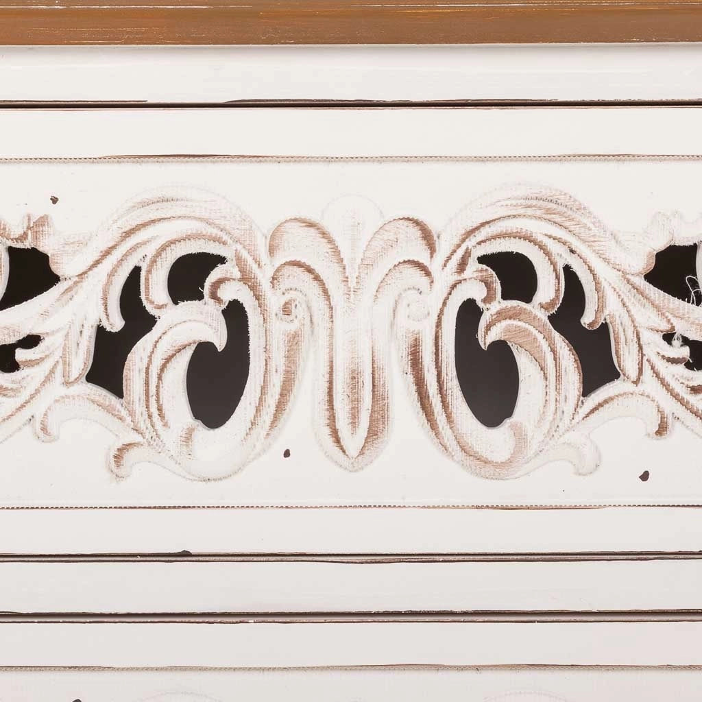 Cassettiera in legno bianco 86x38x76h
